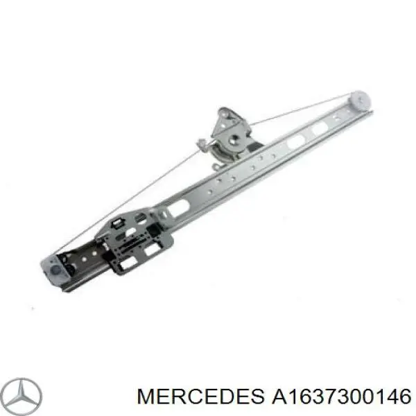 A1637300146 Mercedes mecanismo de acionamento de vidro da porta traseira esquerda