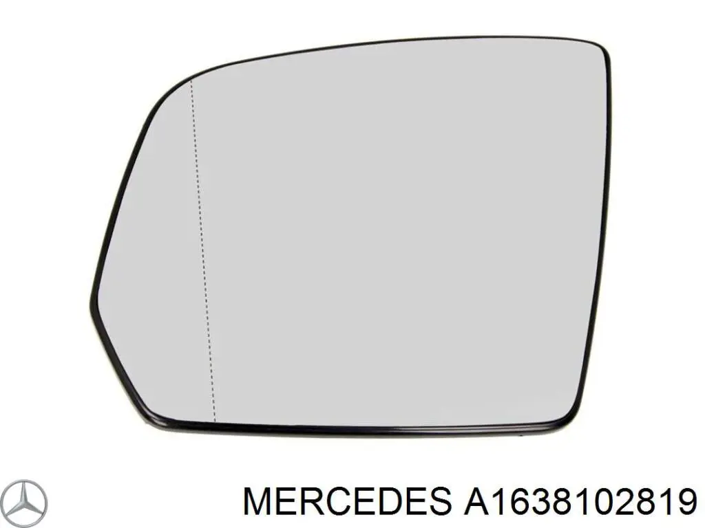 Купить A1638102819 Mercedes Стекло правого зеркала заднего вида