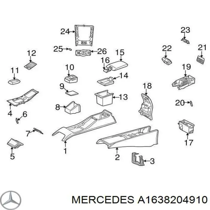 1638204910 Mercedes Механизм управления кондиционером