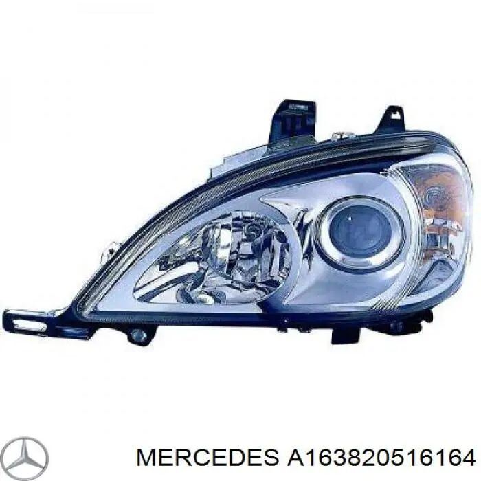 Фара левая A163820516164 Mercedes