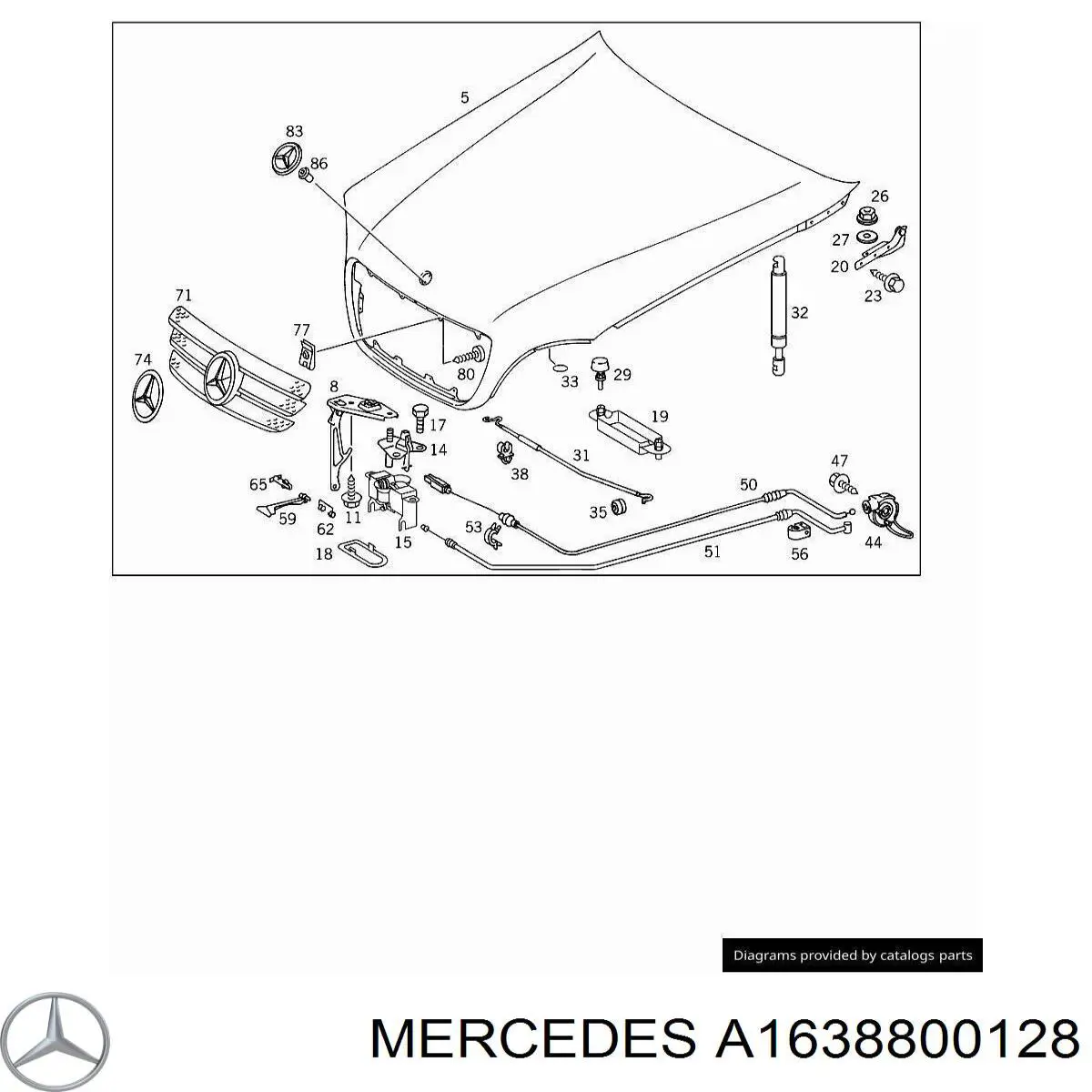 Замок капота Mercedes A2018800860 цена, от 15.20 USD