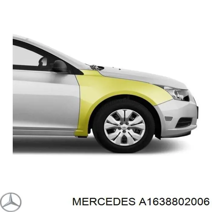 Боковая часть передняя правая Mercedes A1638802006 цена, от 84.64 USD