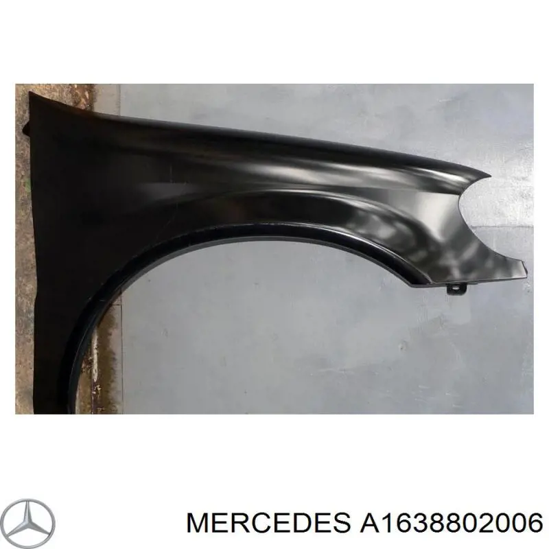 Крыло переднее правое Mercedes A1638802006