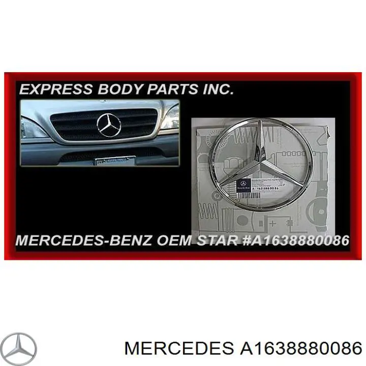 Эмблема решетки радиатора на Mercedes S (C140)