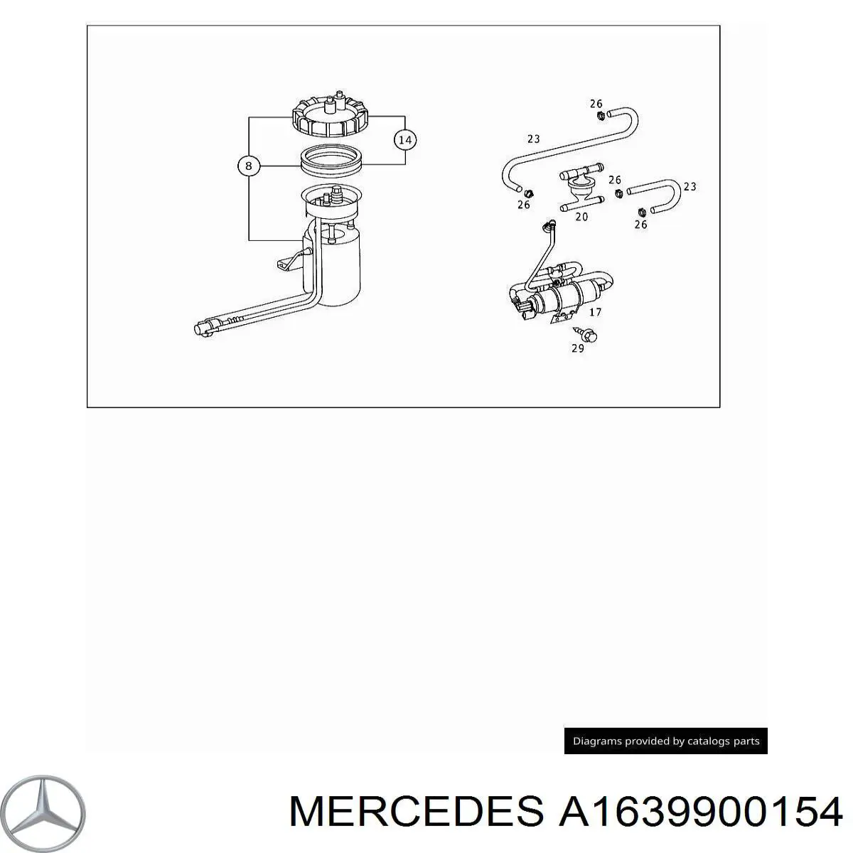  Mercedes A1639900154 цена, от 18.34 USD