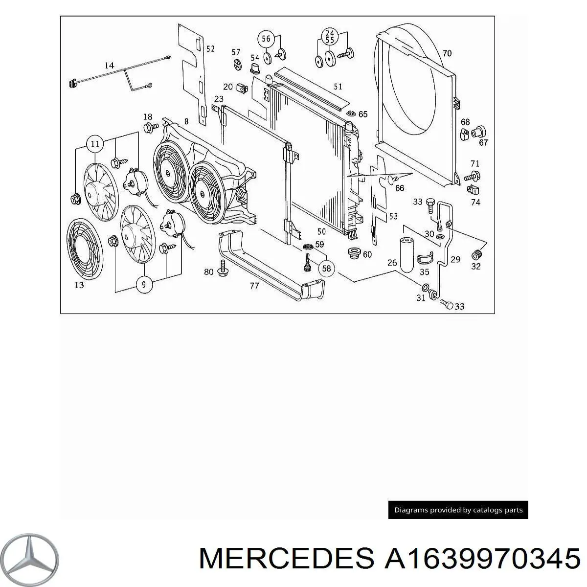 Vedante anular de tubo de aparelho de ar condicionado para Mercedes ML/GLE (W163)