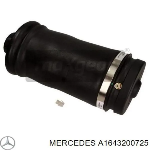 A1643200725 Mercedes coxim pneumático (suspensão de lâminas pneumática do eixo traseiro)