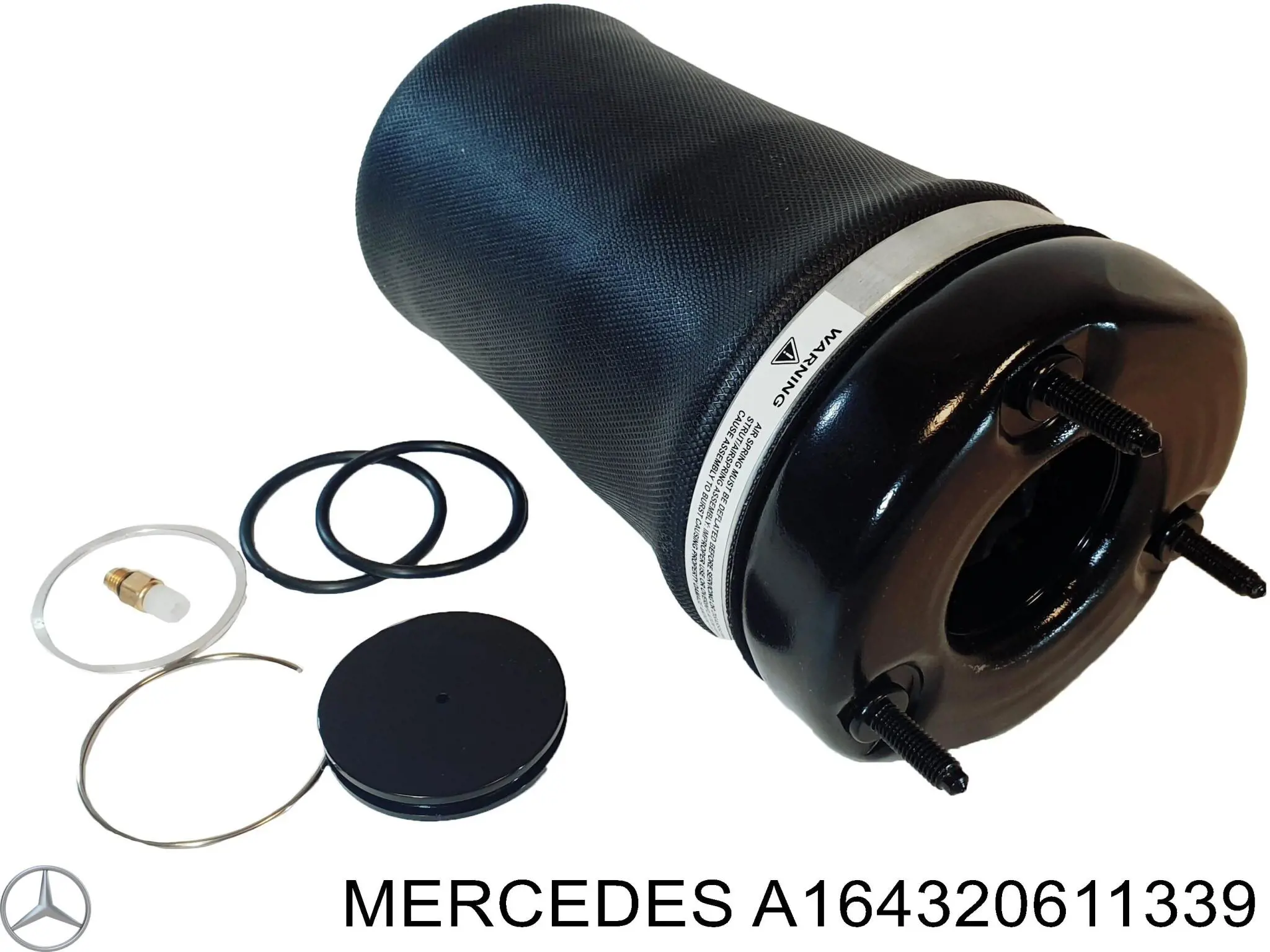 A164320611339 Mercedes coxim pneumático (suspensão de lâminas pneumática do eixo dianteiro)