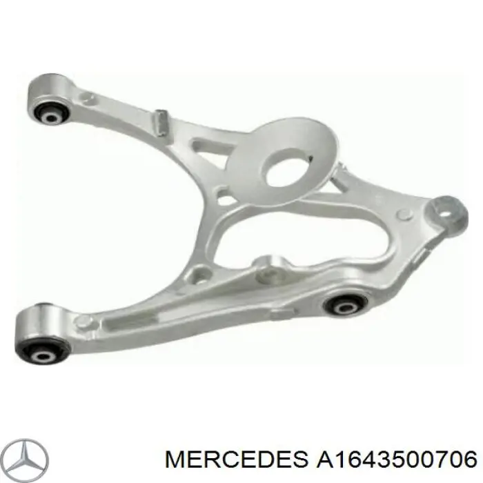 A1643500706 Mercedes braço oscilante inferior direito de suspensão traseira