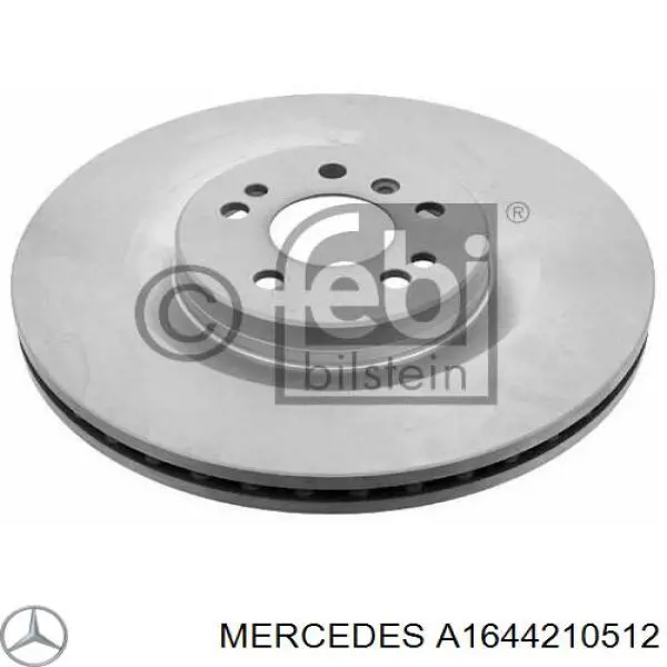 A1644210512 Mercedes disco do freio dianteiro