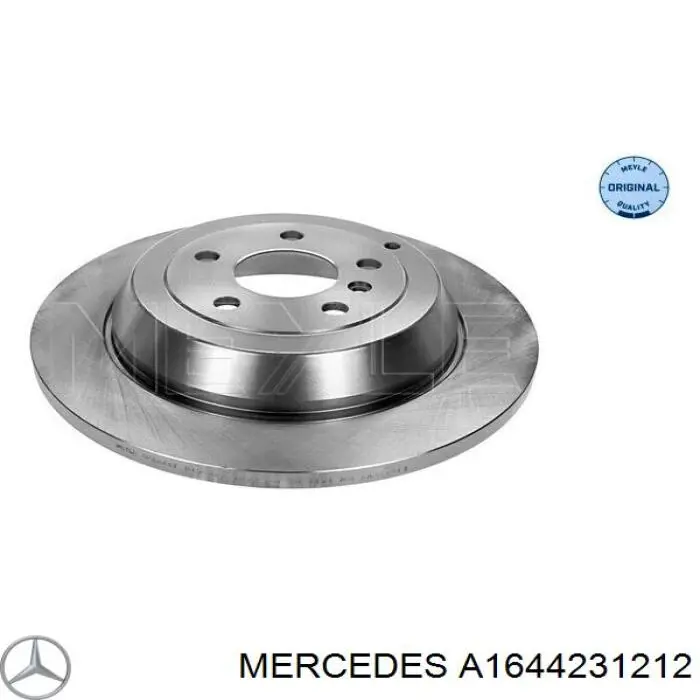 A1644231212 Mercedes диск тормозной задний
