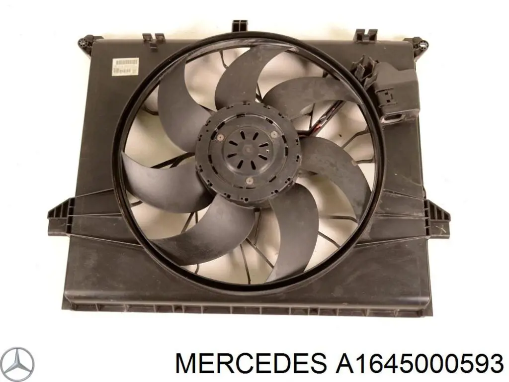 Диффузор вентилятора в сборе с мотором и крыльчаткой A1645000593 Mercedes