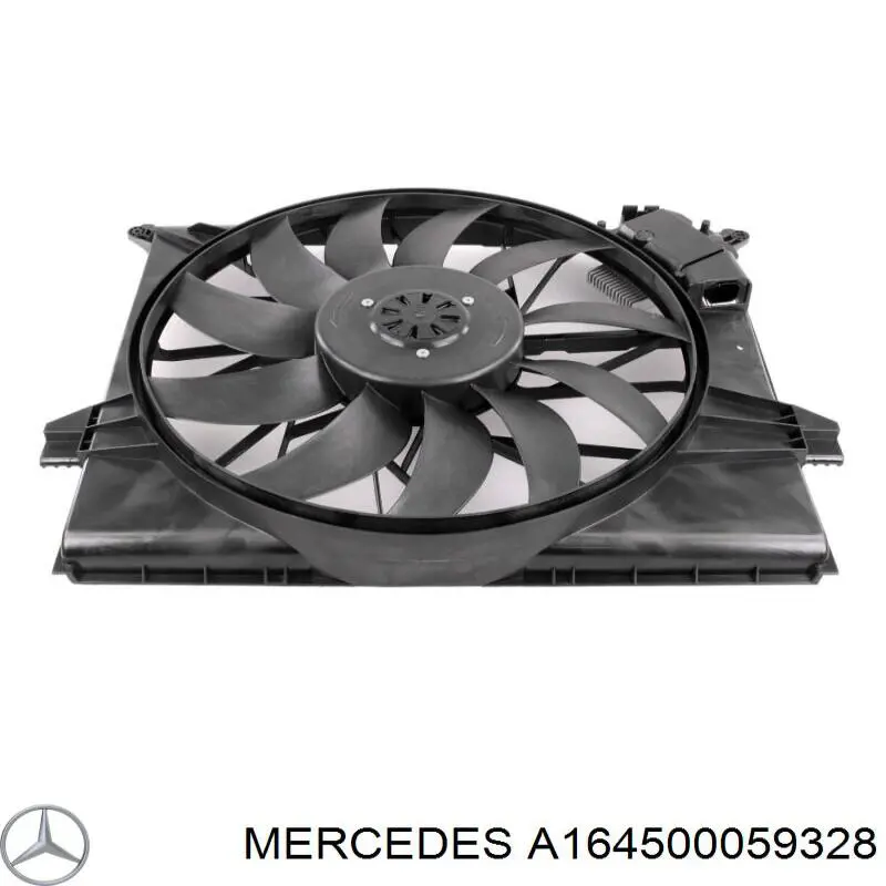 Диффузор вентилятора в сборе с мотором и крыльчаткой A164500059328 Mercedes