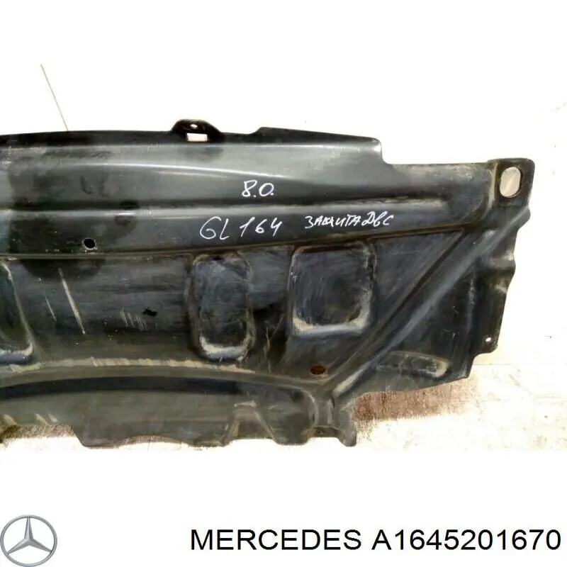 A1645201670 Mercedes proteção de motor dianteira