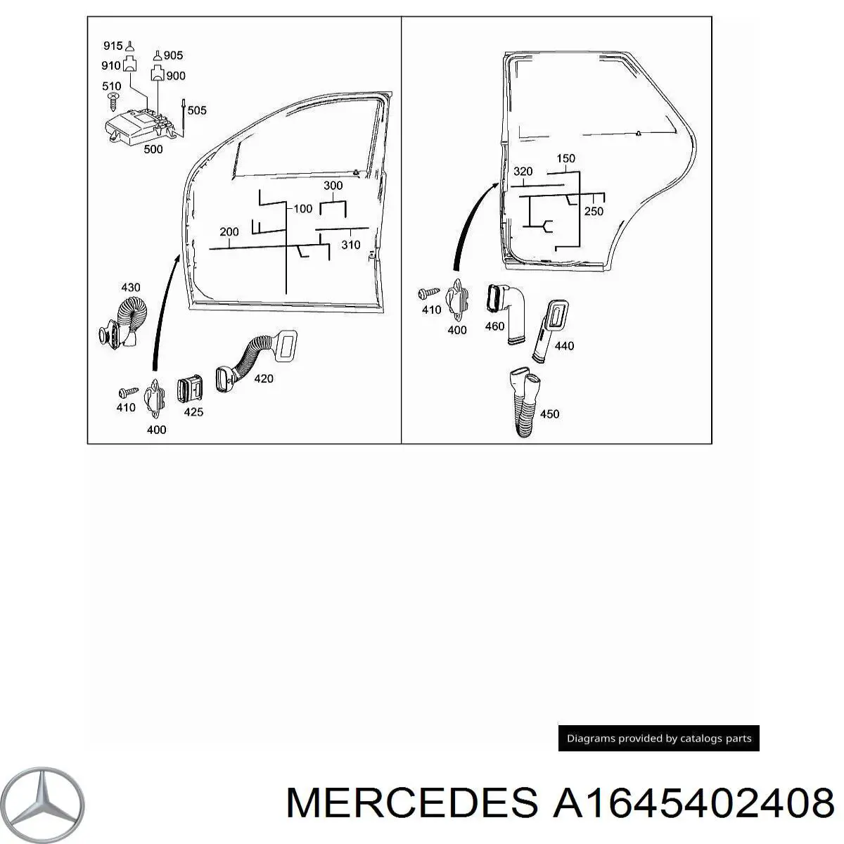 A1645402408 Mercedes Жгут проводов задней двери