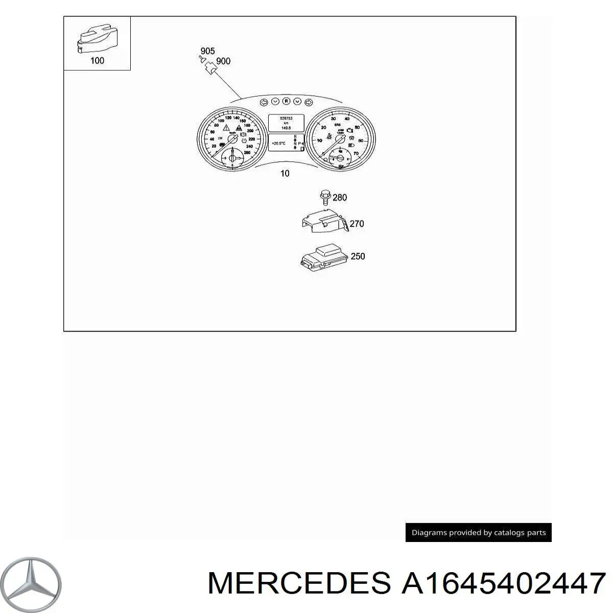 A1645404847 Mercedes Щиток приборов