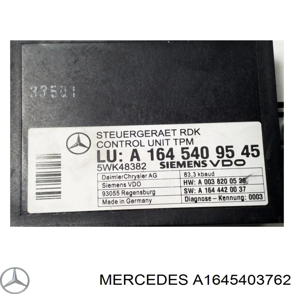 Блок системы контроля давления в шинах Mercedes A1645409545