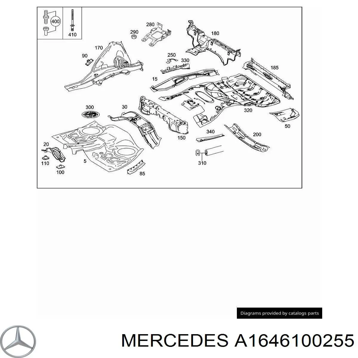 A1646100255 Mercedes Пол кузова