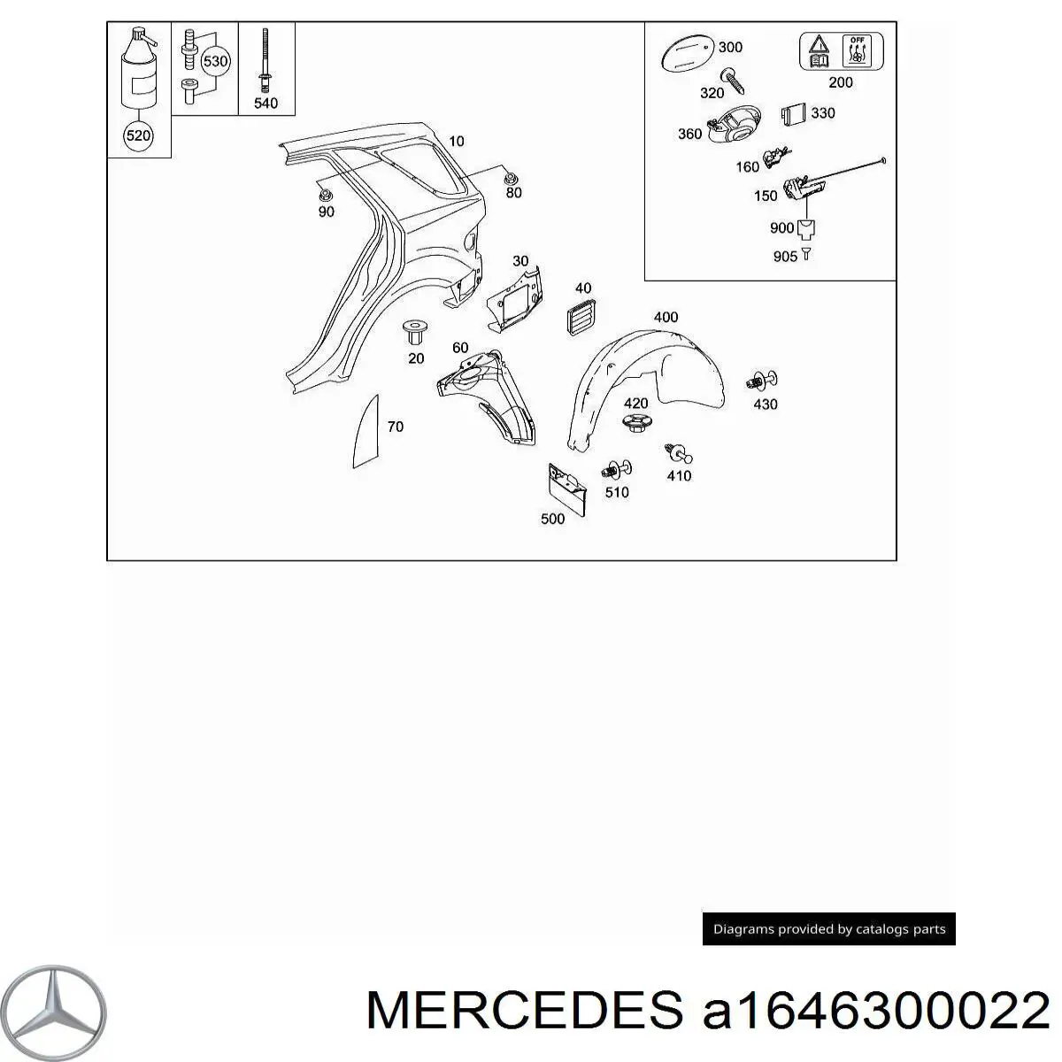 A1646300022 Mercedes 
