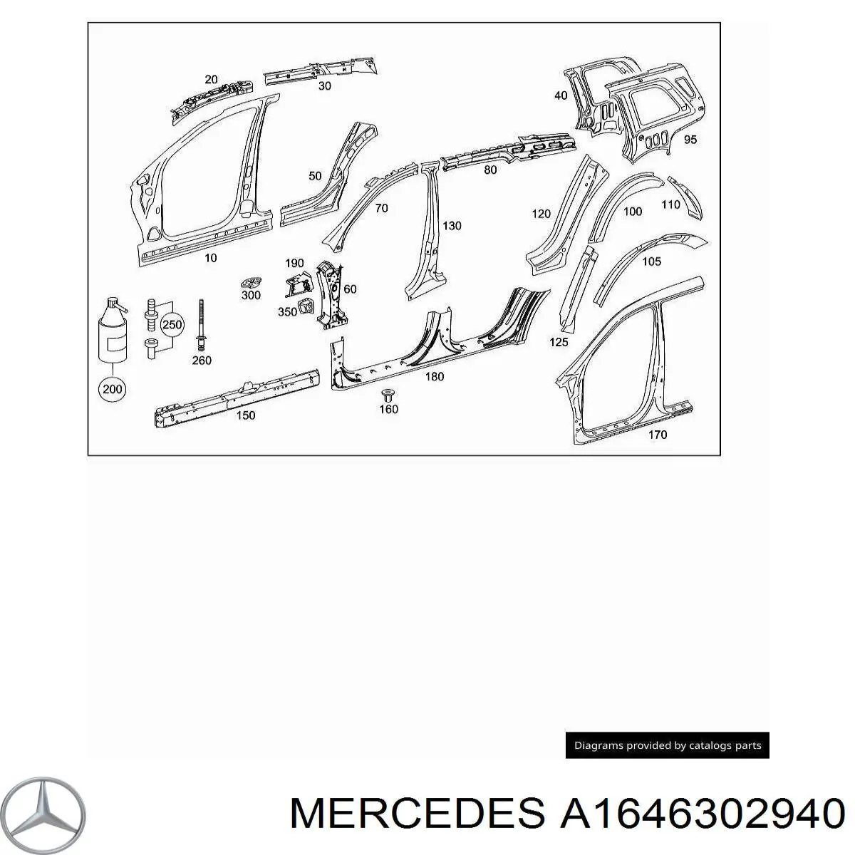  Mercedes A1646302940 цена, от 369.44 USD