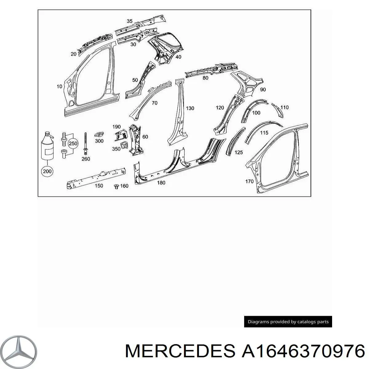 A1646370976 Mercedes Арка крыла заднего левого