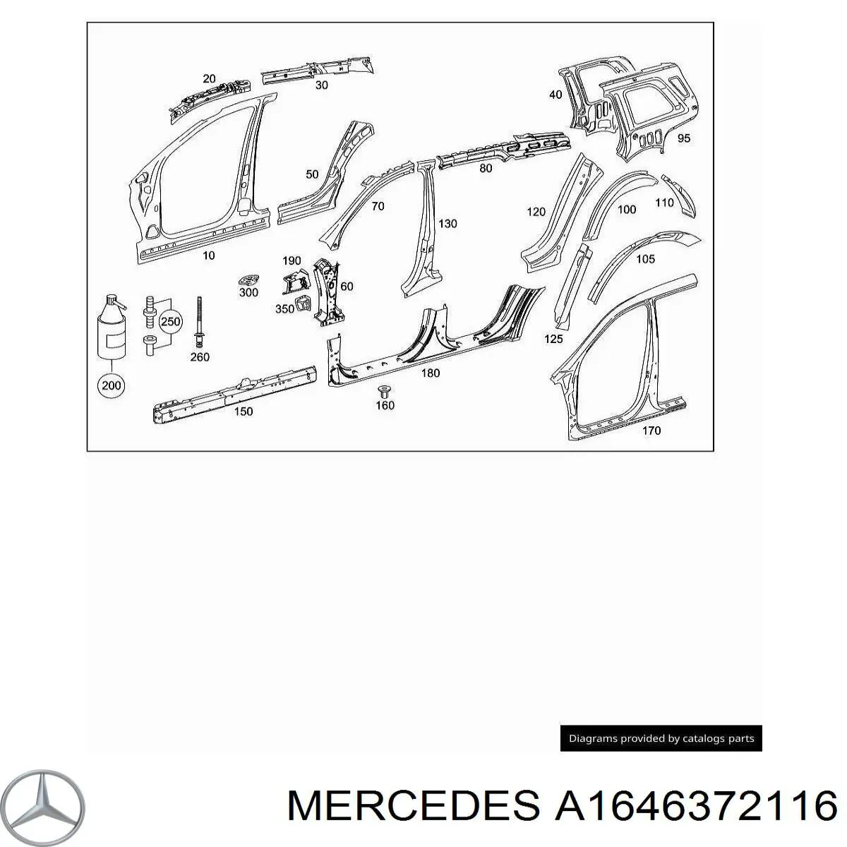 Купить A1646372116 Mercedes 