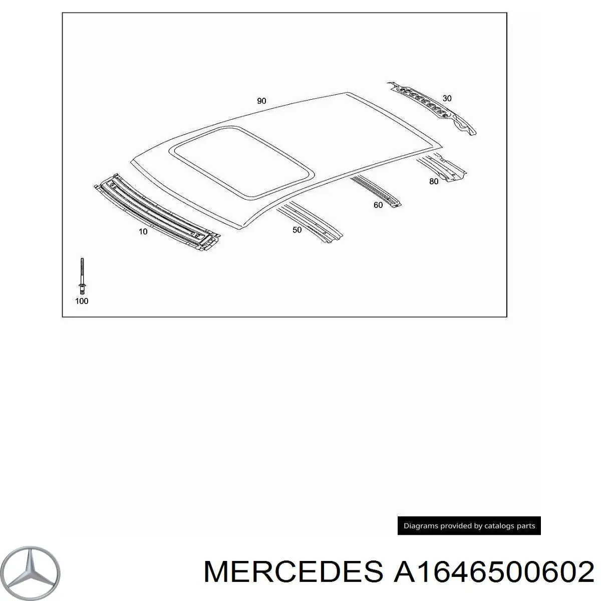 Крыша кабины (кузова) на Mercedes ML/GLE (W164)