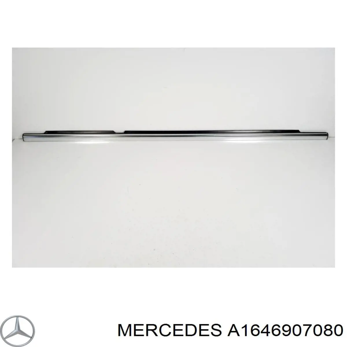 1646907080 Mercedes уплотнитель стекла двери задней правой внешний (планка)