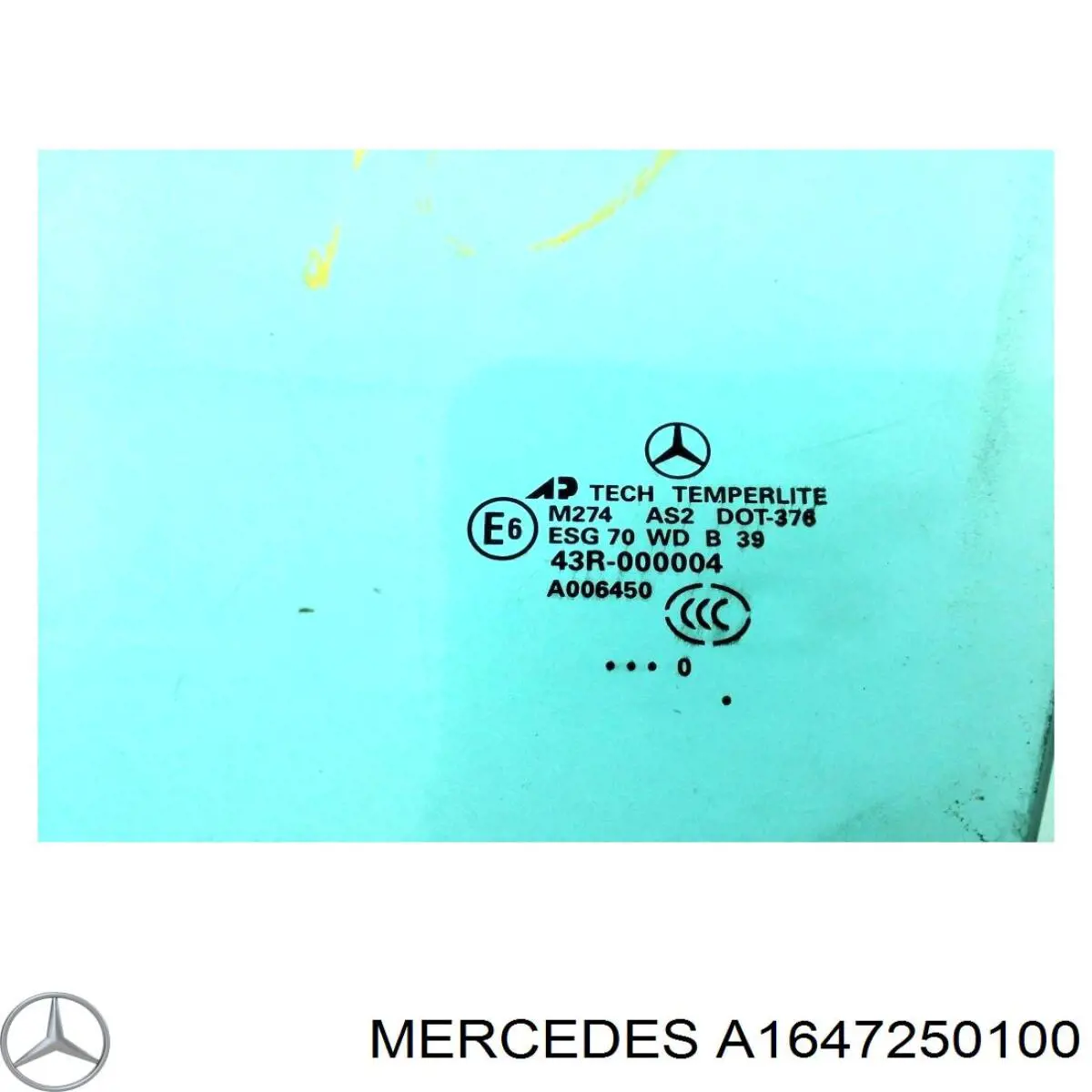 Купить A1647250100 Mercedes Стекло передней двери, левой