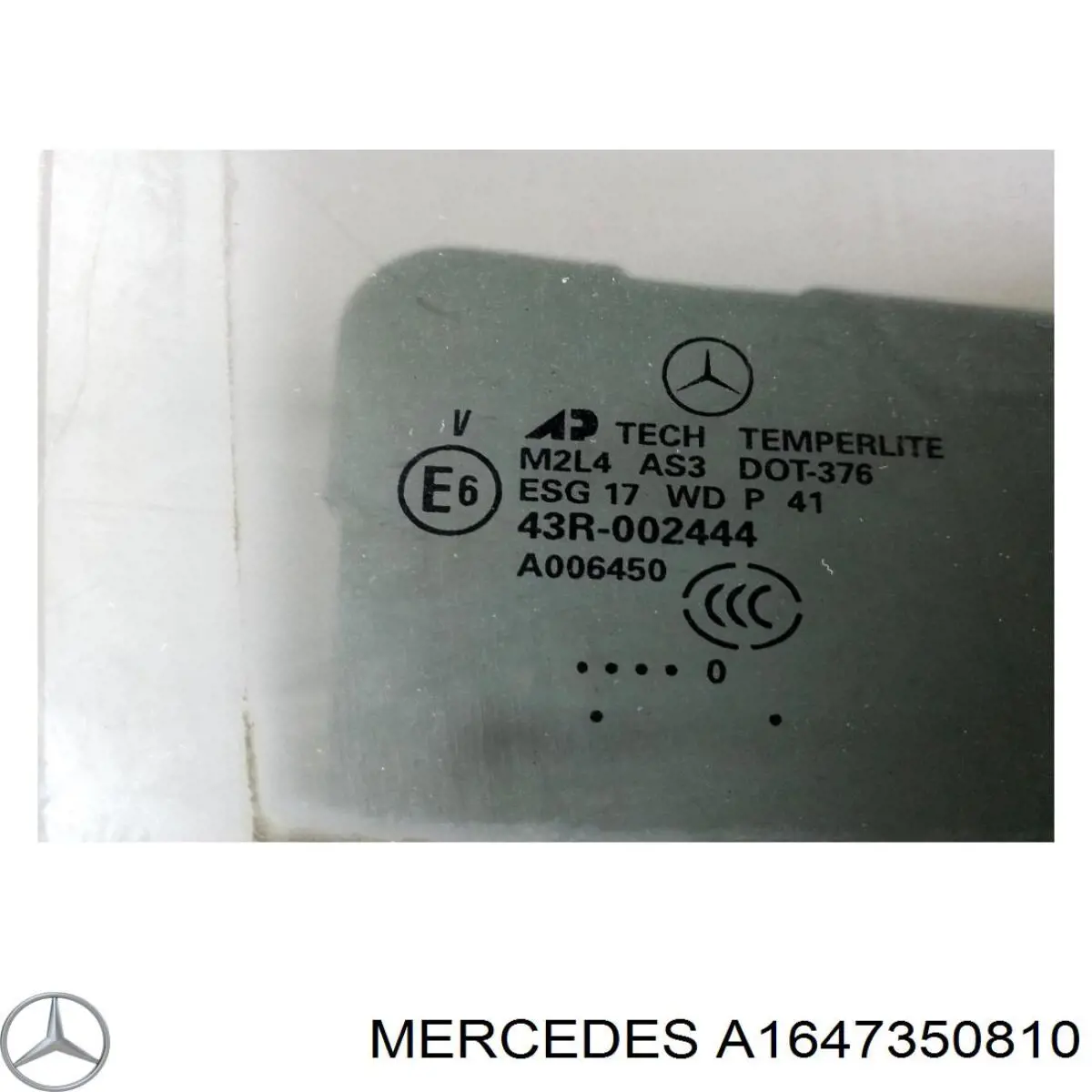 Купить 1647350810 Mercedes Стекло задней двери, правой