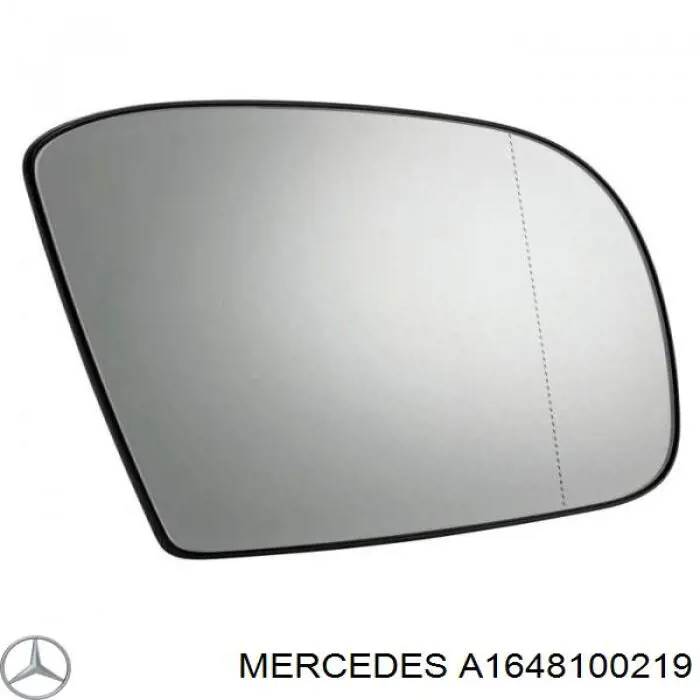 Зеркальный элемент зеркала заднего вида MERCEDES A1648100219