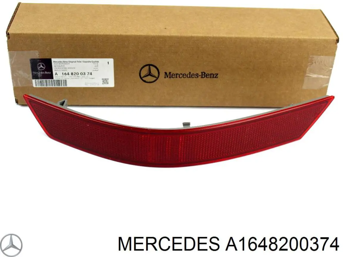 1648200574 Mercedes катафот (отражатель заднего бампера левый)