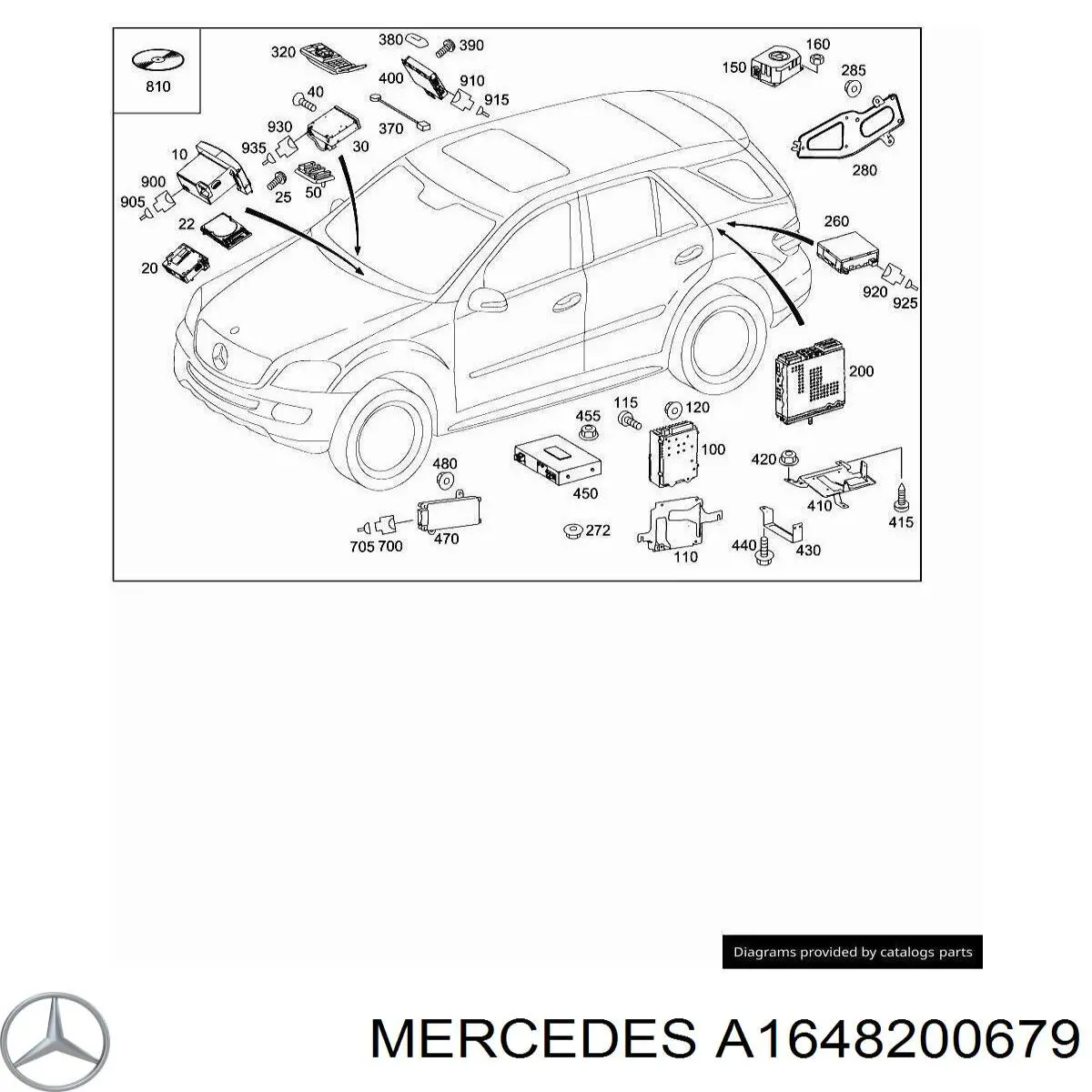 A1648200679 Mercedes дисплей многофункциональный