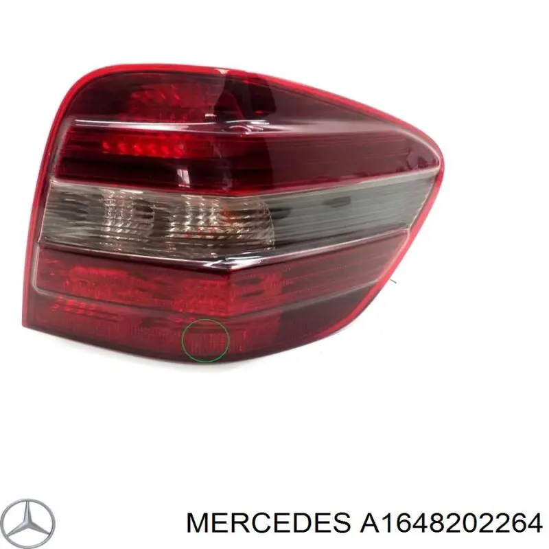 A1648202264 Mercedes lanterna traseira direita