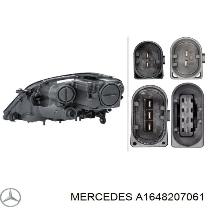 Фара правая Mercedes A1648207061
