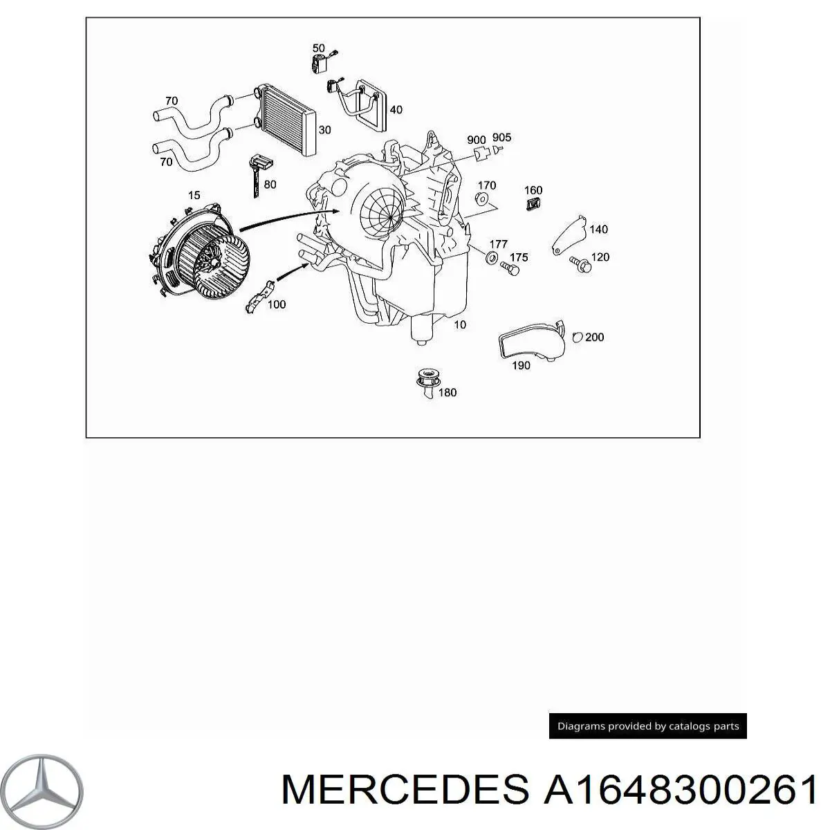 A1648300261 Mercedes радиатор печки