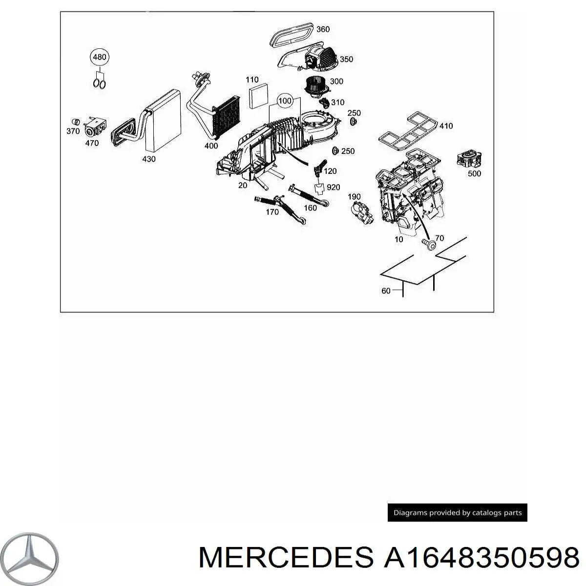 Купить A1648350598 Mercedes 