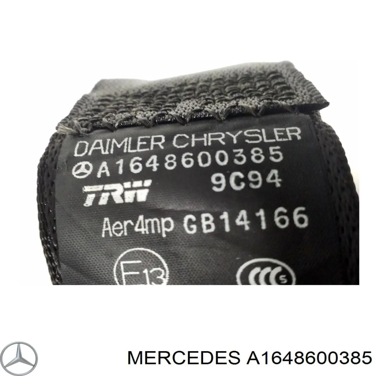 A1648600385 Mercedes Ремень безопасности задний левый