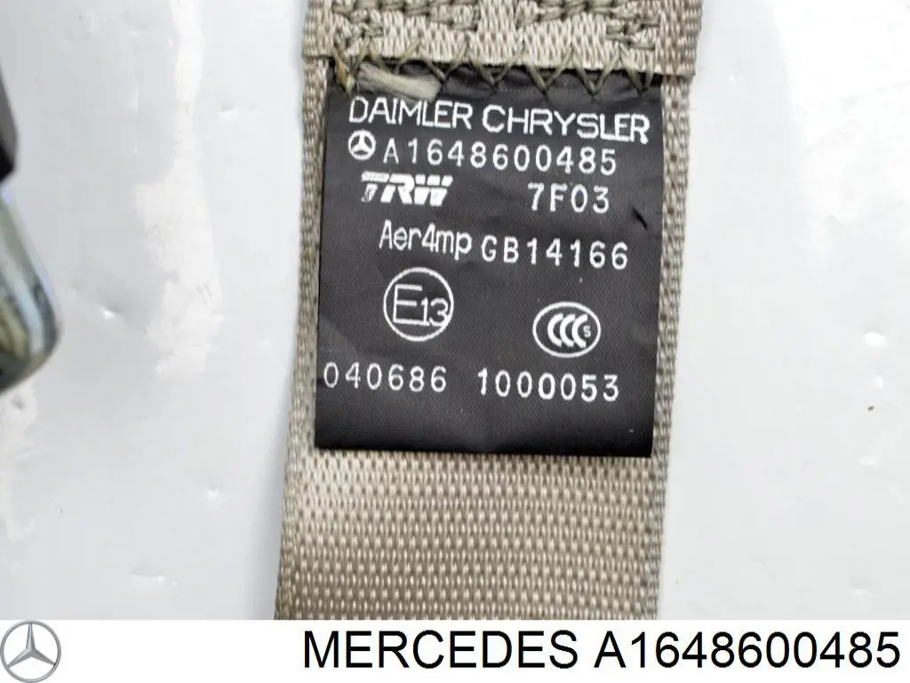 Купить A1648600485 Mercedes Ремень безопасности задний правый