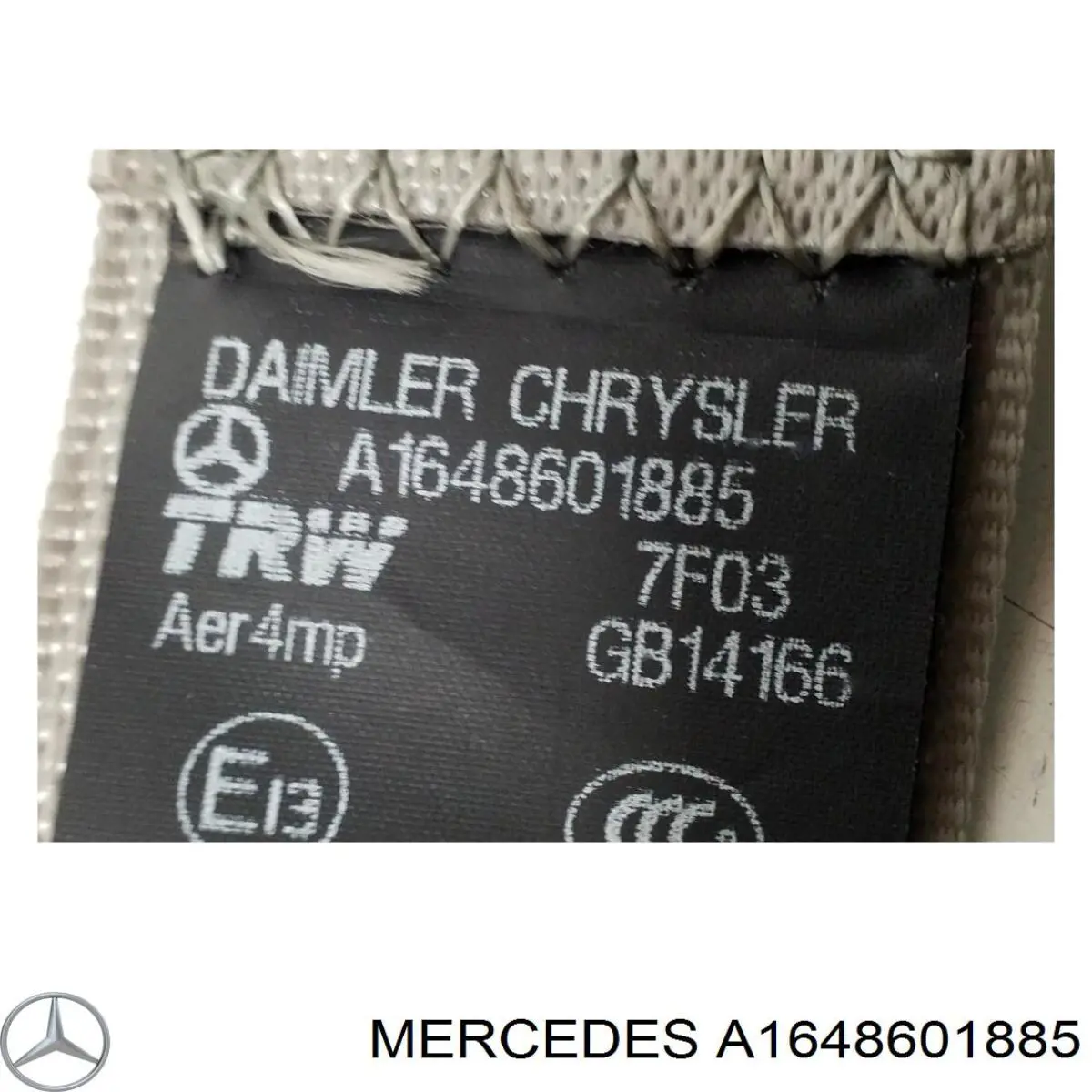 Ремень безопасности задний правый Mercedes A1648601885 цена, от 31.67 USD