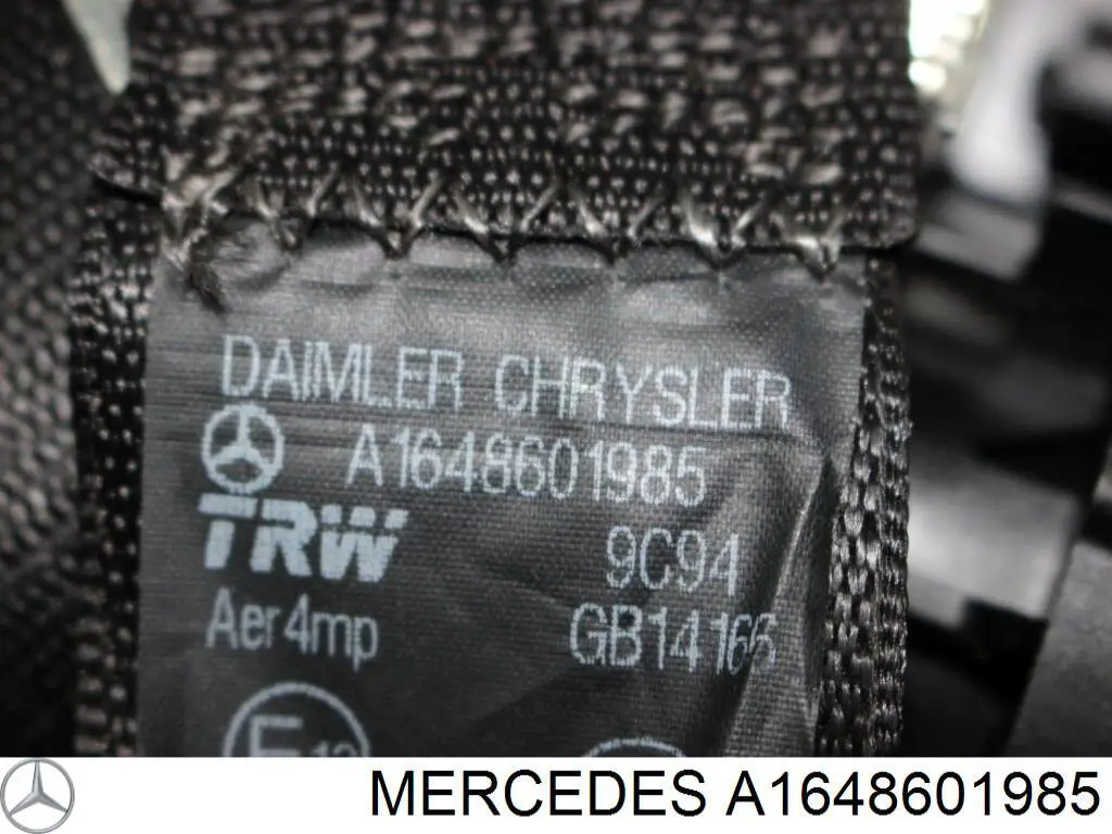 Ремень безопасности задний левый Mercedes A1648601985 цена, от 19.05 USD