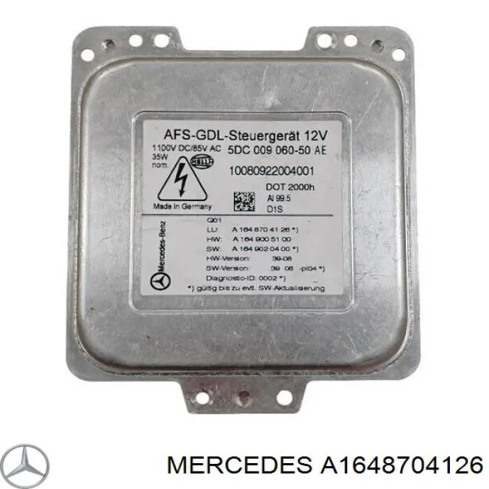 Купить 1648704126 Mercedes Модуль управления (ЭБУ) адаптивным освещением правой фары