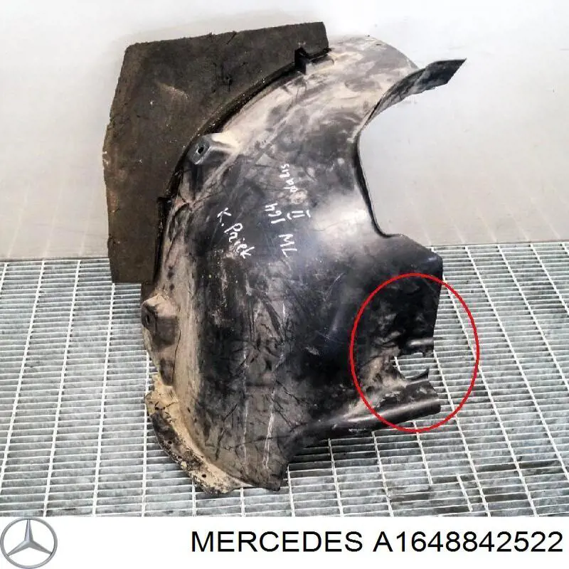 A1648842522 Mercedes подкрылок крыла переднего левый задний