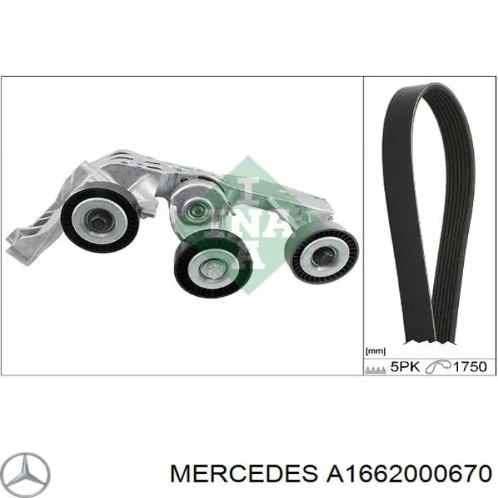 A1662000670 Mercedes натяжитель приводного ремня