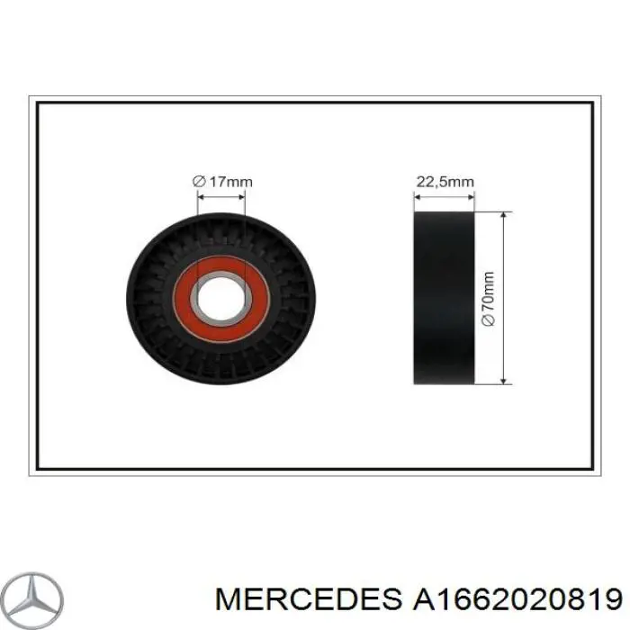 A1662020819 Mercedes паразитный ролик