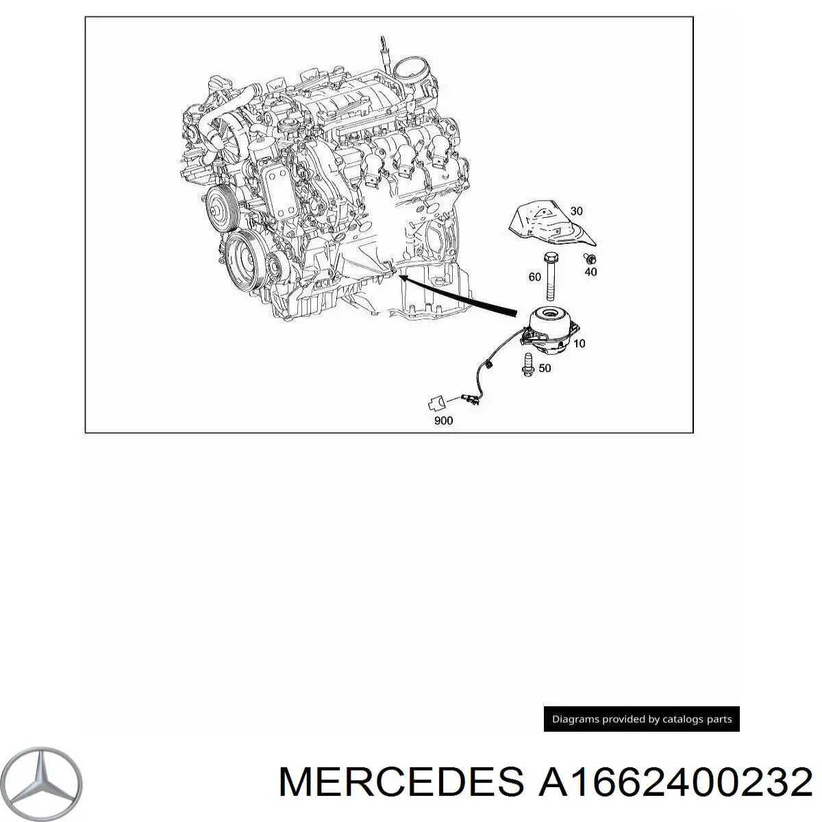 A1662400632 Mercedes Подрамник двигателя
