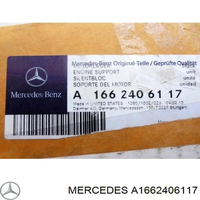 A1662405117 Mercedes coxim (suporte direito de motor)