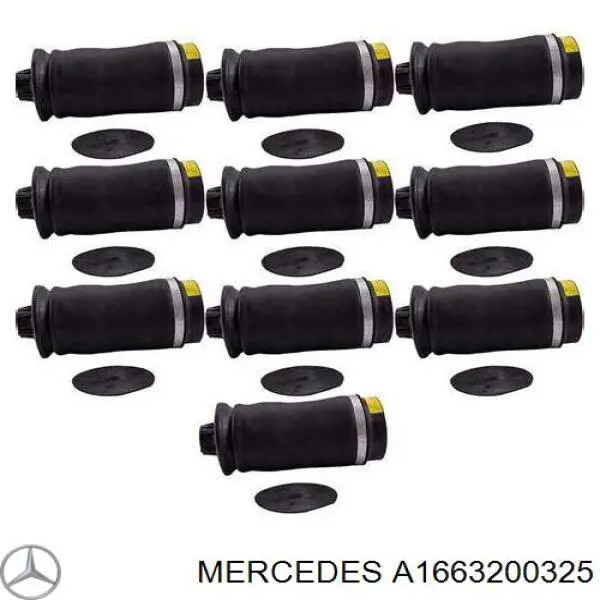 Пневмоподушка (пневморессора) моста заднего A1663200325 Mercedes