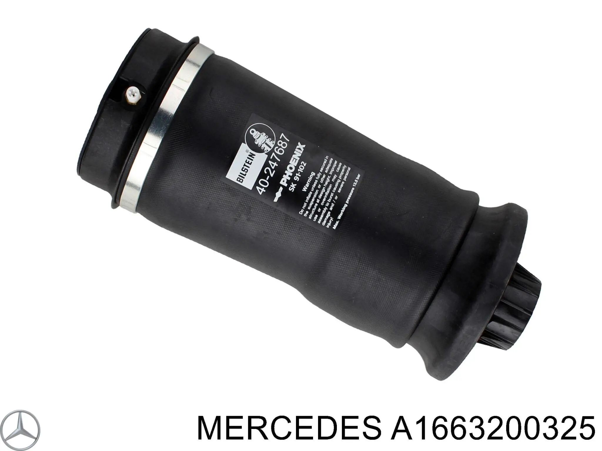Пневмоподушка/пневморессора моста заднего Mercedes A1663200325 цена, от 125.42 USD