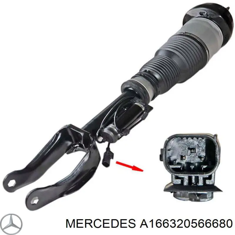 Амортизатор передний правый A166320566680 Mercedes